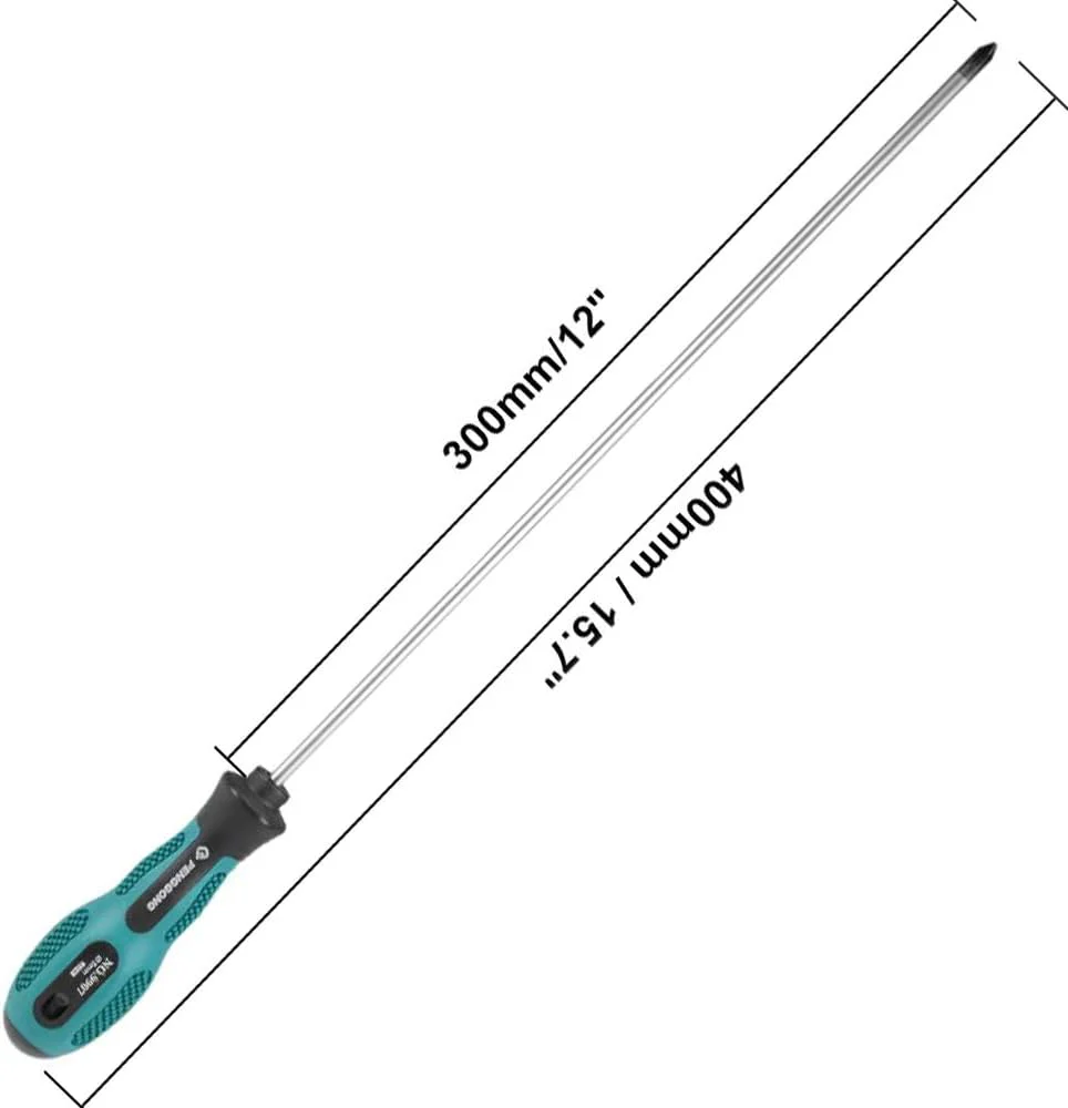 Destornillador Phillips y Ranurado Tatoko 11.8 in Mango Antideslizante y Punta Magnética